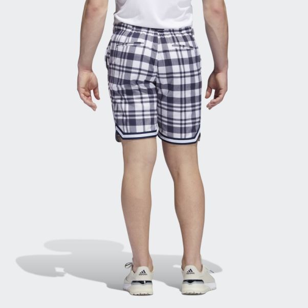 Short Adicross à Carreaux 8,5 Pouces Blanc Adidas