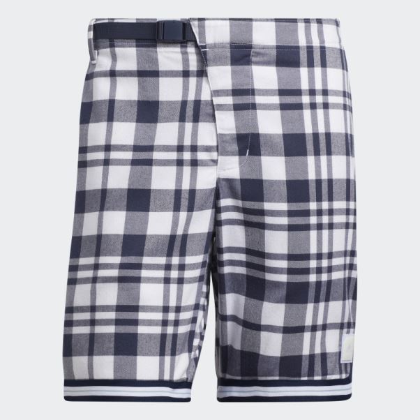 Short Adicross à Carreaux 8,5 Pouces Blanc Adidas