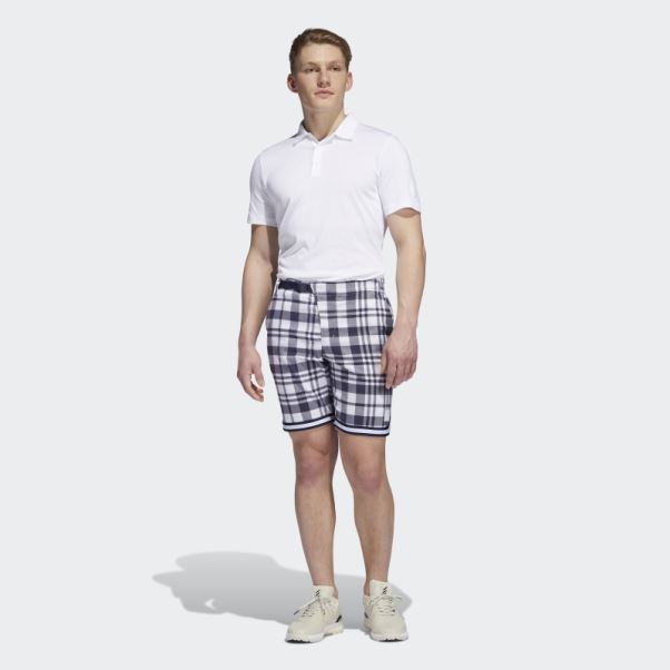 Short Adicross à Carreaux 8,5 Pouces Blanc Adidas