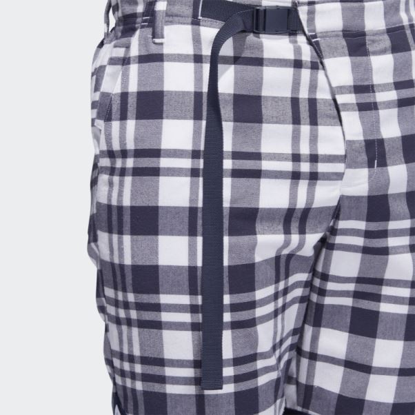 Short Adicross à Carreaux 8,5 Pouces Blanc Adidas