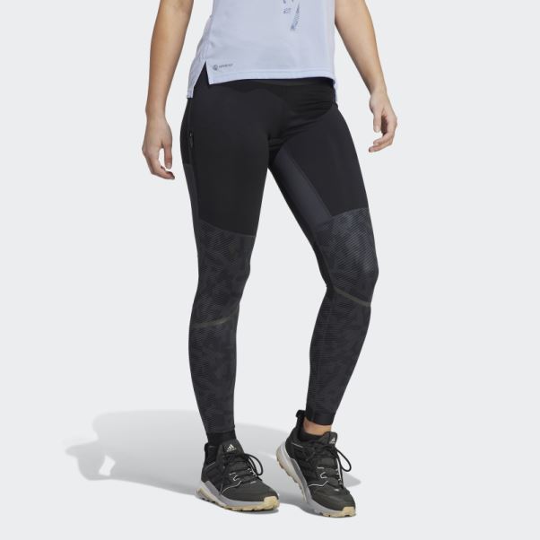 Leggings De Trail Running Terrex Agravic Carbone Adidas