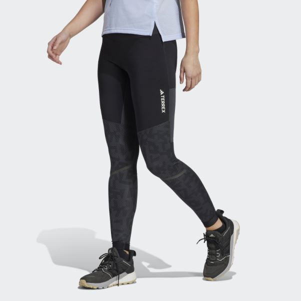 Leggings De Trail Running Terrex Agravic Adidas Carbone