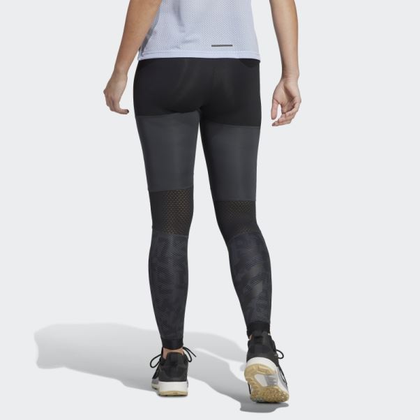 Leggings De Trail Running Terrex Agravic Adidas Carbone