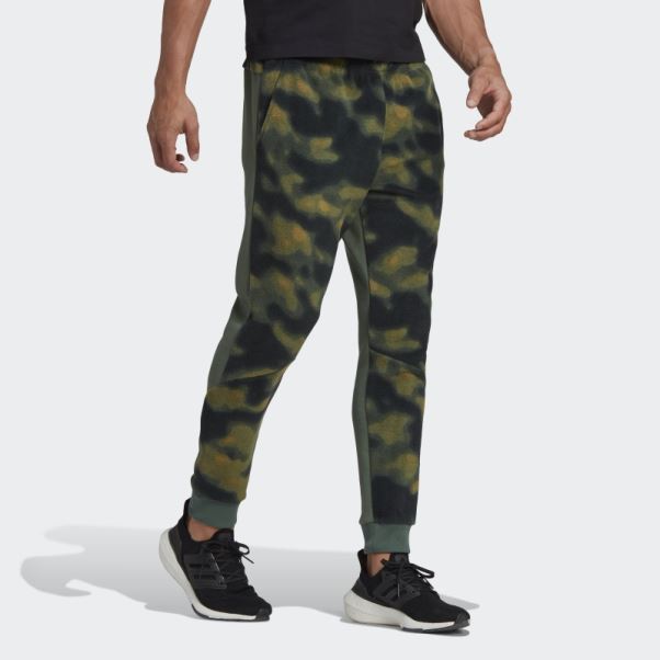 Pantalon Adidas Orbit Green Polar Fleece Nature Print