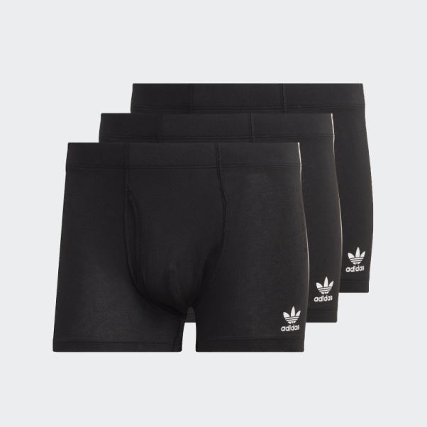 Slip Noir Adidas Comfort Flex En Coton à 3 Bandes (3 Paires)