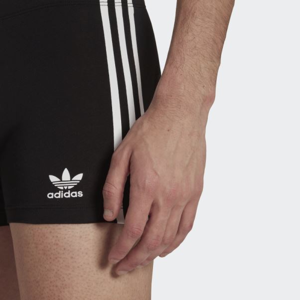 Slip Noir Adidas Comfort Flex En Coton à 3 Bandes (3 Paires)