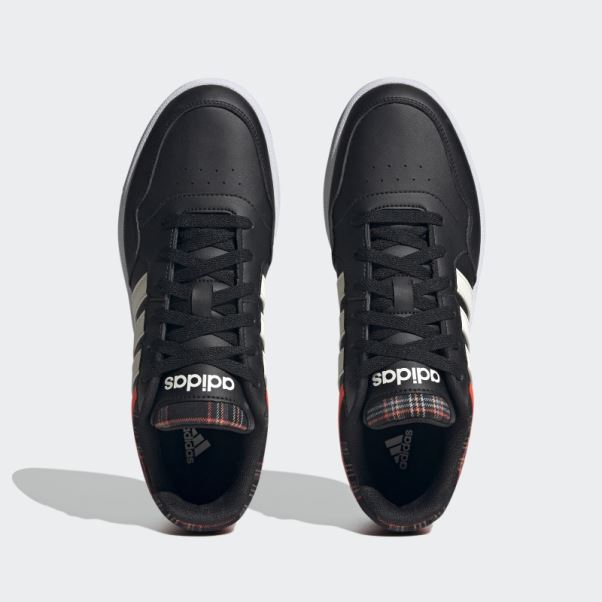 Hoops 3.0 Lifestyle Basketball Low Classic Vintage Chaussures Noir Adidas