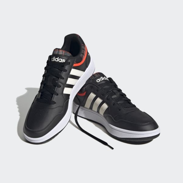 Hoops 3.0 Lifestyle Basketball Low Classic Vintage Chaussures Noir Adidas
