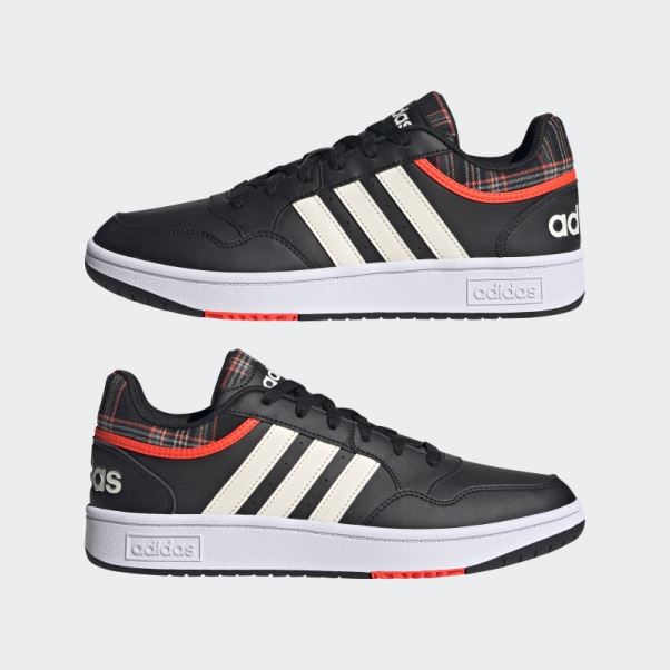 Hoops 3.0 Lifestyle Basketball Low Classic Vintage Chaussures Noir Adidas