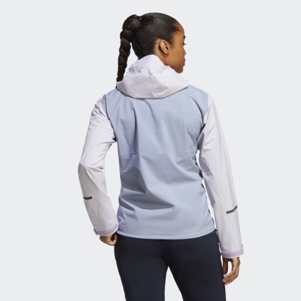 Veste De Pluie 2,5 Couches Adidas Terrex Multi Rain.rdy Aube Argentée