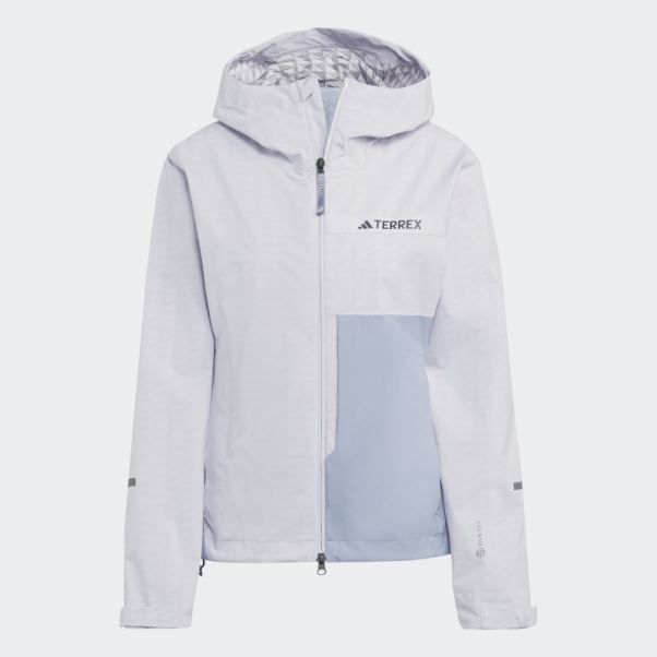 Veste De Pluie 2,5 Couches Adidas Terrex Multi Rain.rdy Aube Argentée