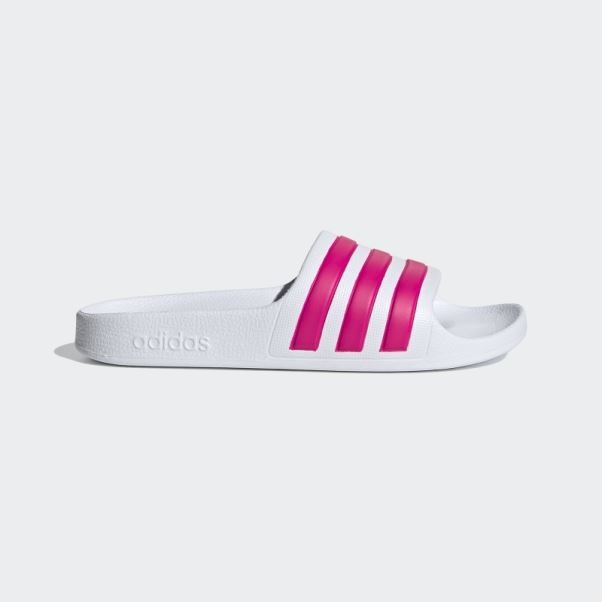 Adilette Aqua Slides Blanc Adidas