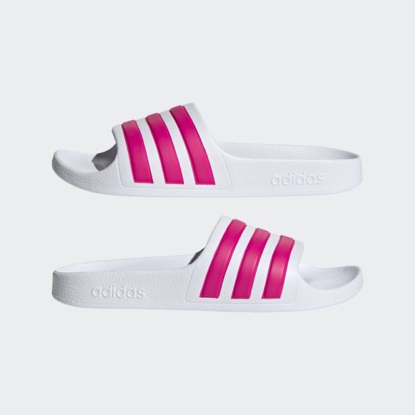 Adilette Aqua Slides Blanc Adidas