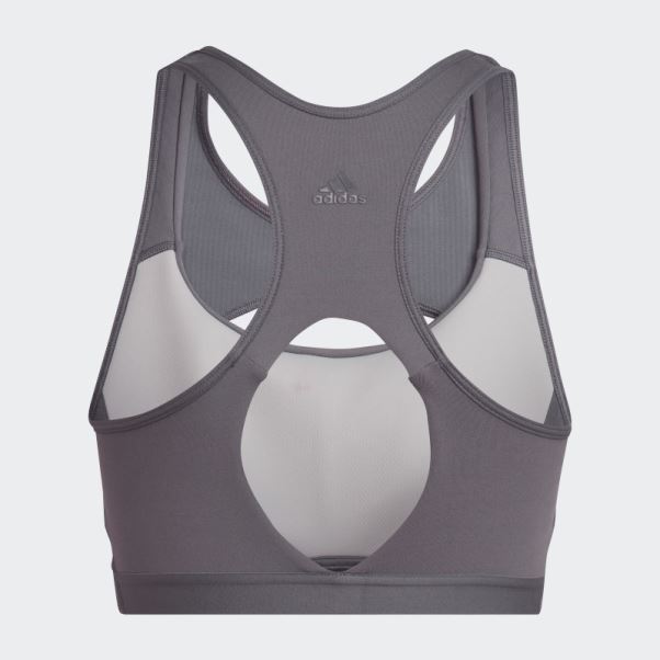 Coreflow Studio Soutien-gorge De Yoga Coupe-vent à Maintien Moyen Trace Gris Adidas