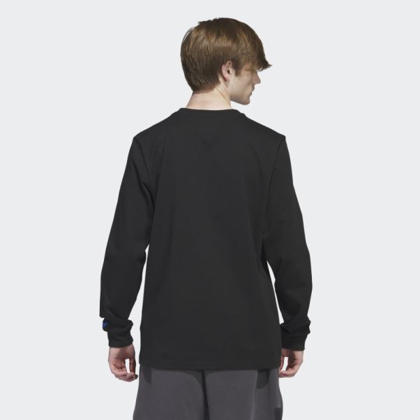 T-shirt à Manches Longues Adidas Graphic Shmoofoil Noir