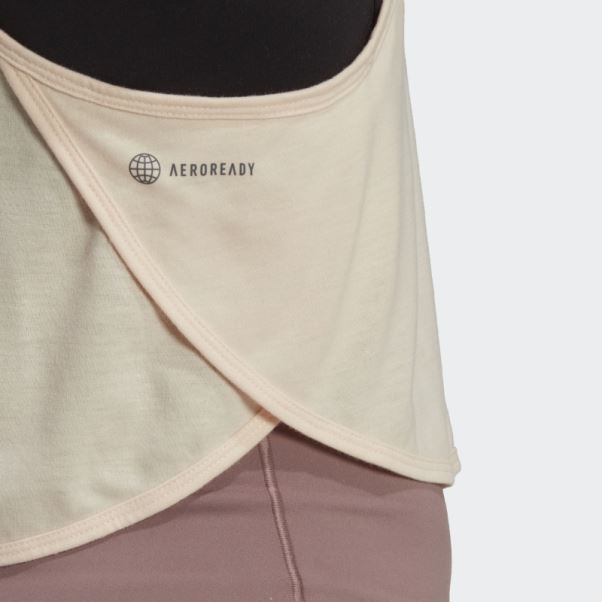 Aeroready Made For Training Débardeur Fleuri Adidas Ecru Tint