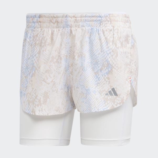 Short Adidas Run Fast 2 En 1 Blanc