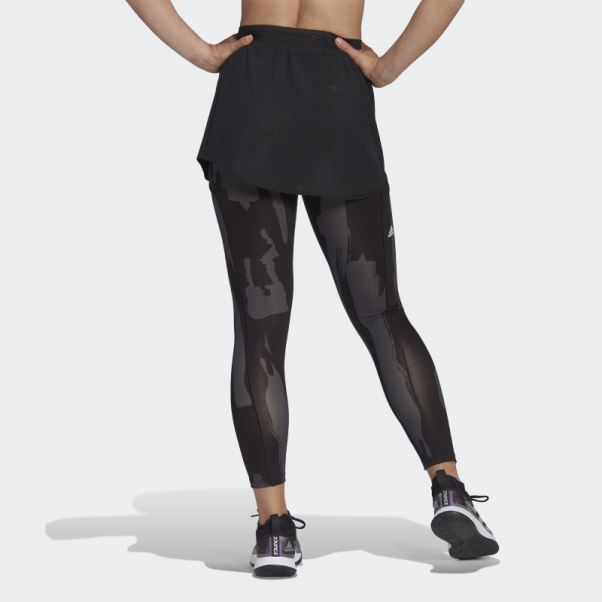 Adidas Tennis New York Collant 2 En 1 7/8 Noir Fashion