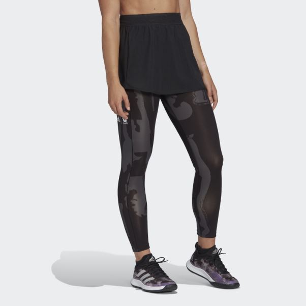 Adidas Tennis New York Collant 2 En 1 7/8 Noir Fashion