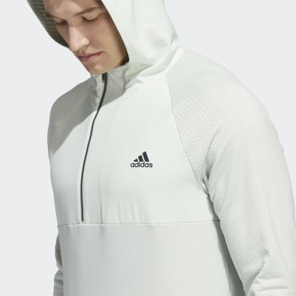 Adidas 1/4-zip Polaire Anorak Vert