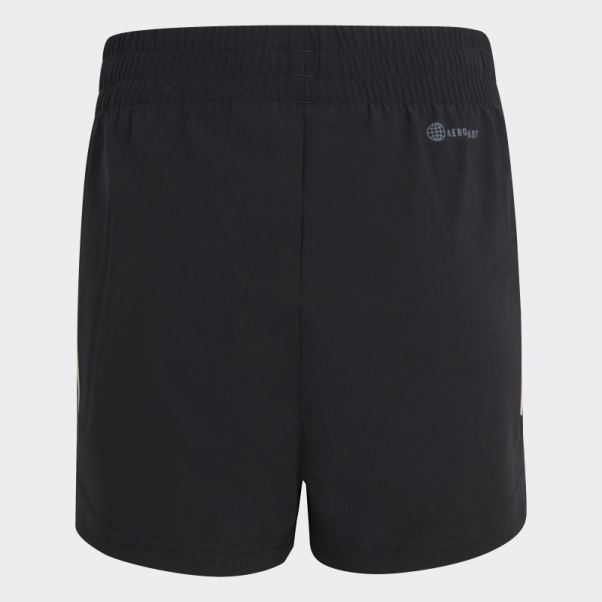 Short Taille Haute Tissé Adidas Training Aeroready 3 Bandes Noir