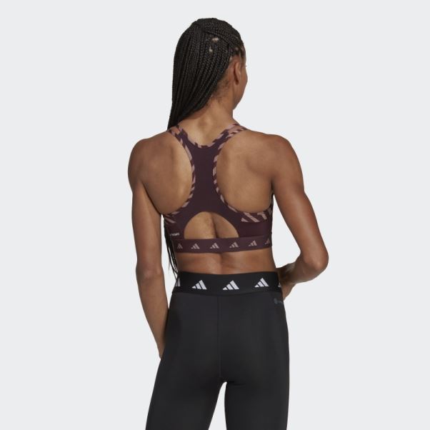 Soutien-gorge Zèbre à Maintien Moyen Hyperglam Techfit Adidas Bordeaux