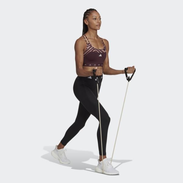 Soutien-gorge Zèbre à Maintien Moyen Hyperglam Techfit Adidas Bordeaux