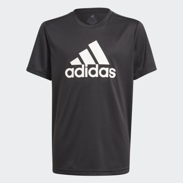 T-shirt Noir Adidas Aeroready Conçu Pour Déplacer Un Gros Logo