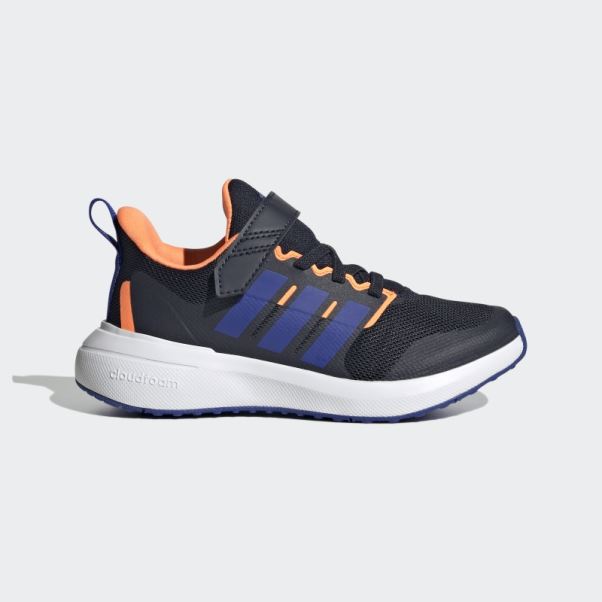Encre Adidas Fortarun 2.0 Cloudfoam élastique Lace Top Strap Chaussures