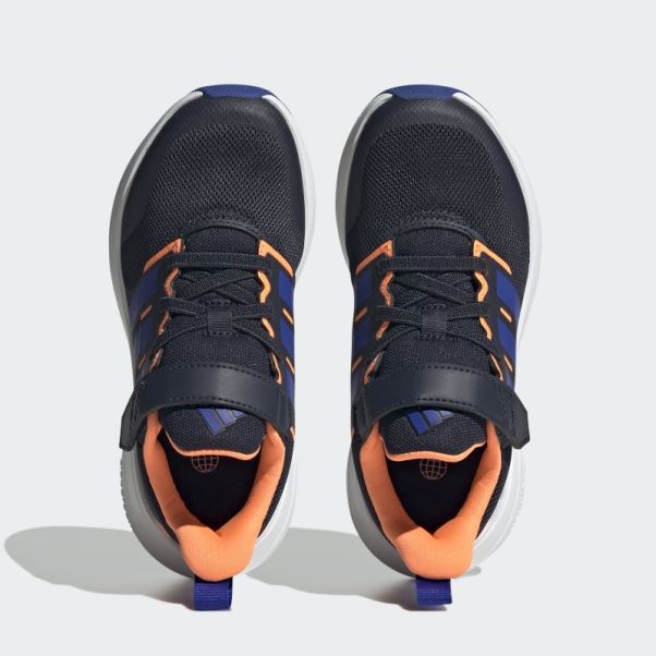 Encre Adidas Fortarun 2.0 Cloudfoam élastique Lace Top Strap Chaussures