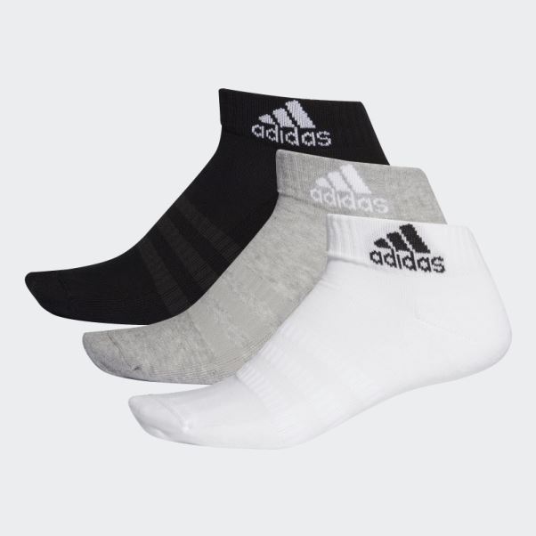 Socquettes Matelassées Adidas Gris Moyen - 3 Paires