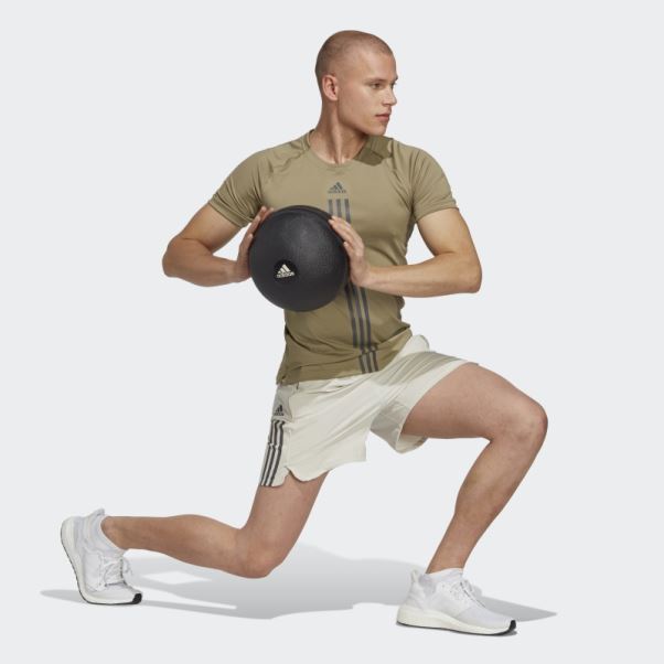 Short Zippé Tissé Alphastrength Aluminium Adidas