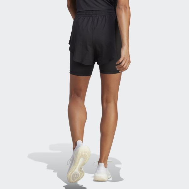 Short D'entraînement 2-en-1 Hiit Heat.rdy Noir Adidas