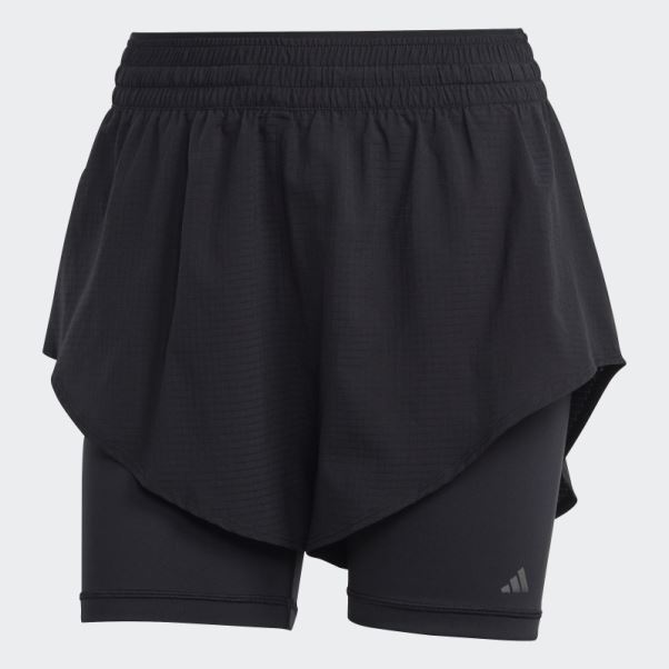 Short D'entraînement 2-en-1 Hiit Heat.rdy Noir Adidas
