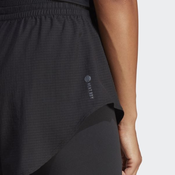 Short D'entraînement 2 En 1 Adidas Hiit Heat.rdy Noir