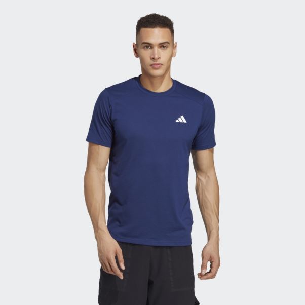 T-shirt D'entraînement Adidas Train Essentials Prime Bleu Foncé