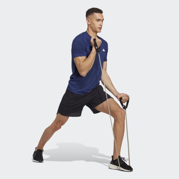 T-shirt D'entraînement Adidas Train Essentials Prime Bleu Foncé