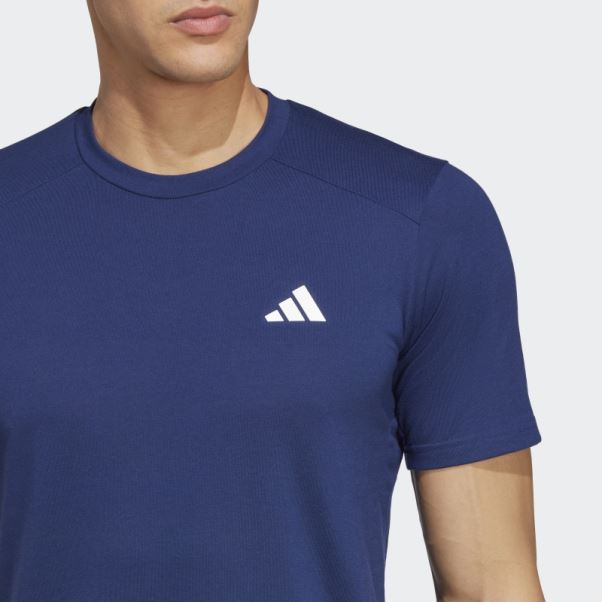 T-shirt D'entraînement Adidas Train Essentials Prime Bleu Foncé