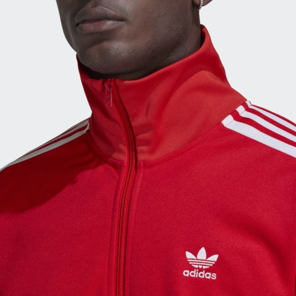 Adidas Adicolor Classics Beckenbauer Primeblue Veste De Survêtement Rouge