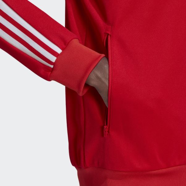 Adidas Adicolor Classics Beckenbauer Primeblue Veste De Survêtement Rouge