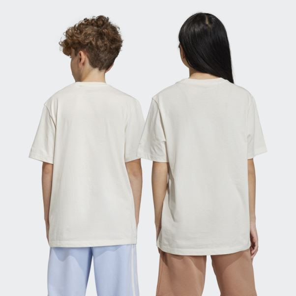 T-shirt Boyfriend Imprimé Graphique Blanc Adidas