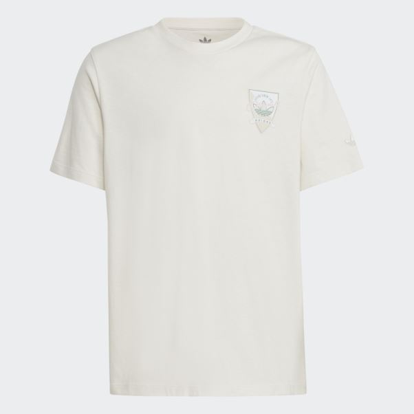 T-shirt Boyfriend Imprimé Graphique Blanc Adidas