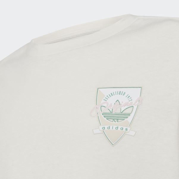 T-shirt Boyfriend Imprimé Graphique Blanc Adidas