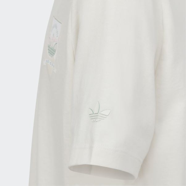 T-shirt Boyfriend Imprimé Graphique Blanc Adidas