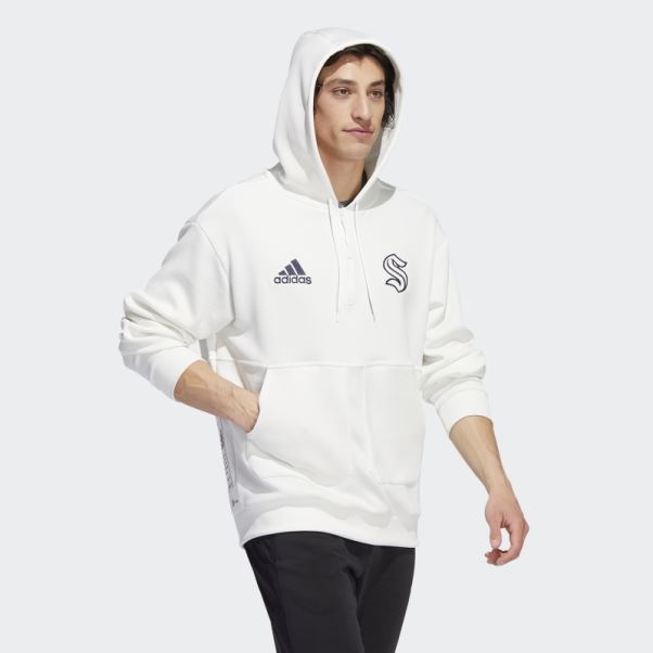 Kraken 22 Nhl No-dye 1/4 Zip Hoodie (gender Neutral) Adidas Non Teint