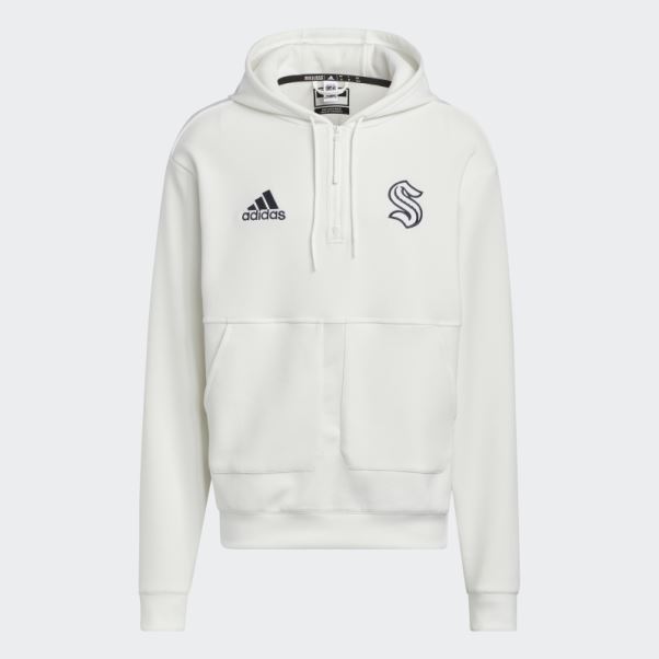 Kraken 22 Nhl No-dye 1/4 Zip Hoodie (gender Neutral) Adidas Non Teint
