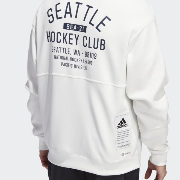 Kraken 22 Nhl No-dye 1/4 Zip Hoodie (gender Neutral) Adidas Non Teint