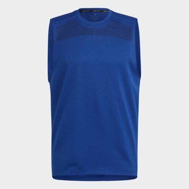 Adidas Workout Front Rack Impact Débardeur Bleu Royal