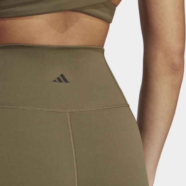 Leggings 7/8 Enveloppés De Studio De Yoga Olive Adidas