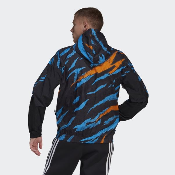 Coupe Vent Adidas Trvl Tiger Camo Noir
